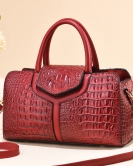 Bag women's fashion crocodile patterns handbag large -capacity casual shoulder messenger bag tide