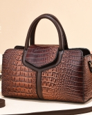 Bag women's fashion crocodile patterns handbag large -capacity casual shoulder messenger bag tide