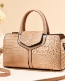 Bag women's fashion crocodile patterns handbag large -capacity casual shoulder messenger bag tide