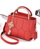 Women's bags Fashionable handbag Ms. Embroidery Line Shoulder Body Bag Tide