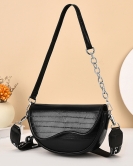 Bag Female Fashion Crescent Bags Crossbody Bag Get Girlfriend's Better -colored Shoulder Bag Middle School Student Small Bag