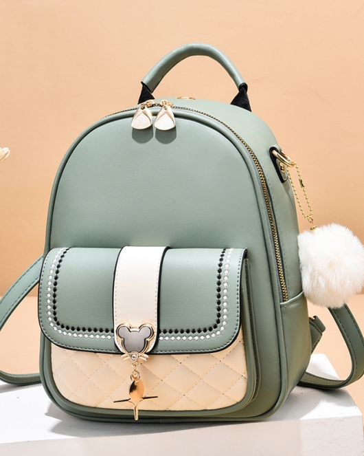 Backpack Women's Bags Casual Fashion Skin Poor Backpack Color Color Large Capacity Travel Bag