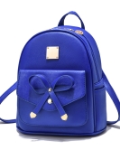 Small backpack female simplicity and fashion bow Student students on both shoulders backpack Small fresh cooperative small bag tide