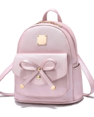 Small backpack female simplicity and fashion bow Student students on both shoulders backpack Small fresh cooperative small bag tide