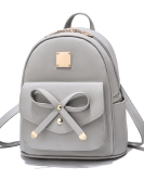 Small backpack female simplicity and fashion bow Student students on both shoulders backpack Small fresh cooperative small bag tide