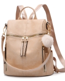 Women's bags fashion backpack retro soft leather travel backpack large -capacity anti -theft bag