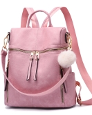 Women's bags fashion backpack retro soft leather travel backpack large -capacity anti -theft bag