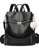 Women's bags fashion backpack retro soft leather travel backpack large -capacity anti -theft bag