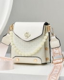 Bag women's tide mobile phone bag fashion texture, shoulder bag versatile pearl chain small bag