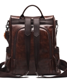 Women's bags fashion soft leather large capacity backpack backpack street casual backpack