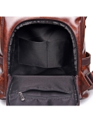 Women's bags fashion soft leather large capacity backpack backpack street casual backpack