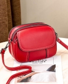 Women's bag solid color bag trendy soft leather women's bags fashion casual wild crossbody bag