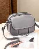 Women's bag solid color bag trendy soft leather women's bags fashion casual wild crossbody bag