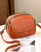 Women's bag solid color bag trendy soft leather women's bags fashion casual wild crossbody bag