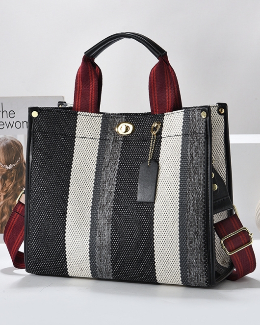 Women's bag large -capacity bags Fashion canvas Simple and versatile shoulder -shoulder women's bag