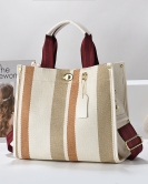 Women's bag large -capacity bags Fashion canvas Simple and versatile shoulder -shoulder women's bag