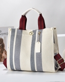 Women's bag large -capacity bags Fashion canvas Simple and versatile shoulder -shoulder women's bag