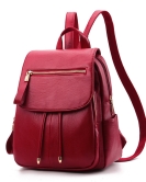 Back bag women's bag soft leather backpack student travel bag