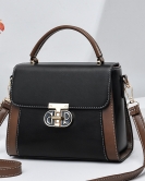 Popular small bag personalized contrasting shoulder -shoulder messenger small square bag women's bag