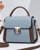 Popular small bag personalized contrasting shoulder -shoulder messenger small square bag women's bag