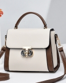 Popular small bag personalized contrasting shoulder -shoulder messenger small square bag women's bag