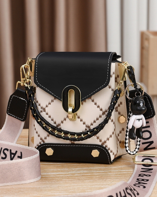 Women's bag small bag women's bags, fashion embroidery line chain small bag mini mobile phone bag