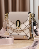 Women's bag small bag women's bags, fashion embroidery line chain small bag mini mobile phone bag