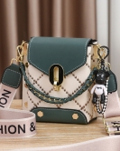 Women's bag small bag women's bags, fashion embroidery line chain small bag mini mobile phone bag