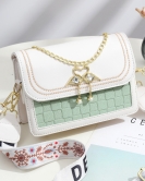 Geming gift bag female fashionable square chain contrasting small square bag small fresh shoulder mesengers bag