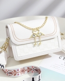 Geming gift bag female fashionable square chain contrasting small square bag small fresh shoulder mesengers bag