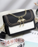 Geming gift bag female fashionable square chain contrasting small square bag small fresh shoulder mesengers bag