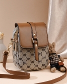 Women's bag mobile phone bag female retro small bag simple multi -layer sweet mesengers