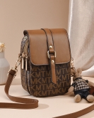 Women's bag mobile phone bag female retro small bag simple multi -layer sweet mesengers