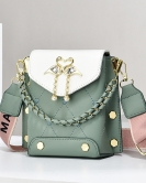 Mobile phone bag female small bag fashion texture -sensitive shoulder bag versatile pearl chain small bag