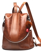 Bag Women's Fashion Large -capacity Pipancies Personalized Soft Leather Stitching Leisure Backpack