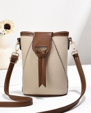 Mobile phone bag female messenger foreign style vertical small bag light mini bucket bag placing mobile phone shoulder bag