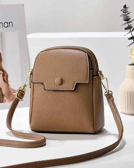 Summer soft leather mobile phone bag female fashion high -level sensor shoulder messenger small bag foreign gas shoulder bag