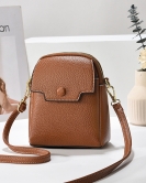 Summer soft leather mobile phone bag female fashion high -level sensor shoulder messenger small bag foreign gas shoulder bag