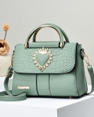 Women's handbags, fashion trend, flowers, pure color versatile casual shoulder messenger bag