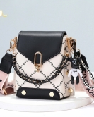 Bags Summer Women's Bags Crossbody Bags Soft Leather Wild Axillary Bag Chain Bar Buckle Bag Shoulder Bag