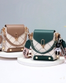 Bags Summer Women's Bags Crossbody Bags Soft Leather Wild Axillary Bag Chain Bar Buckle Bag Shoulder Bag