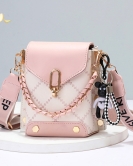 Bags Summer Women's Bags Crossbody Bags Soft Leather Wild Axillary Bag Chain Bar Buckle Bag Shoulder Bag