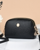 Women's bags, color stitching versatile fashion trend double zipper crossbody shoulder coin purse