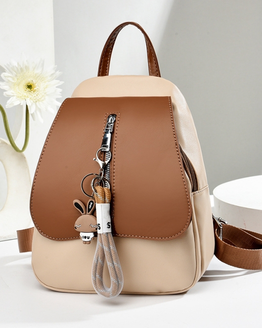 Backpack bag female light luxury all -round color women's bag fashion college school bag commute tourist backpack